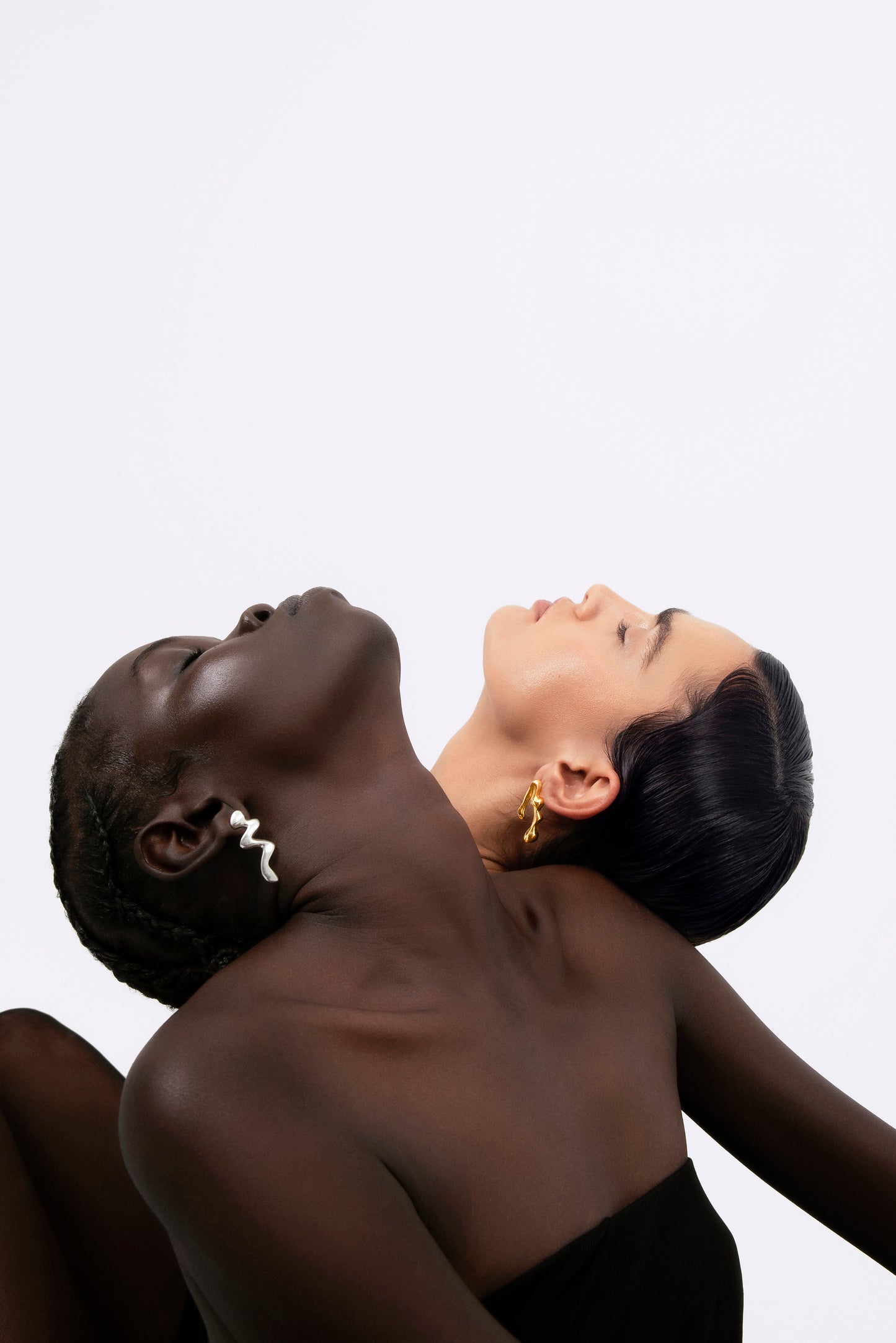 Drip asymmetrical earrings