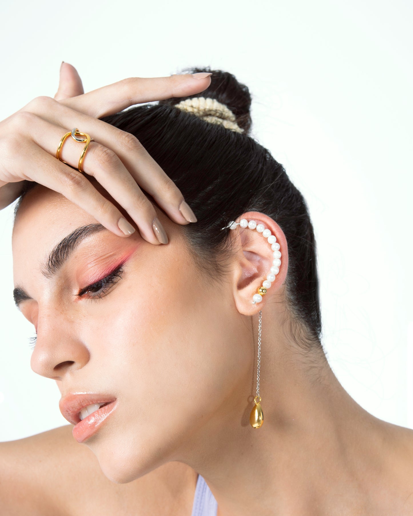Rond pearl ear cuff
