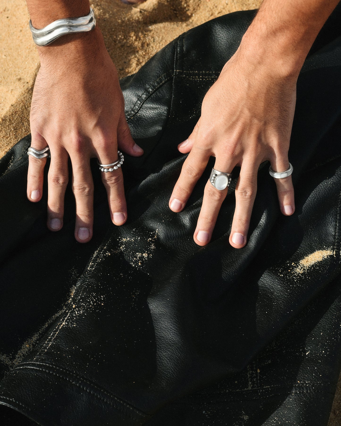 Selene mother of pearl ring