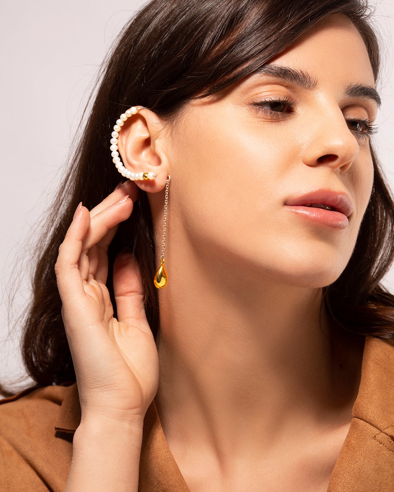 Rond pearl ear cuff