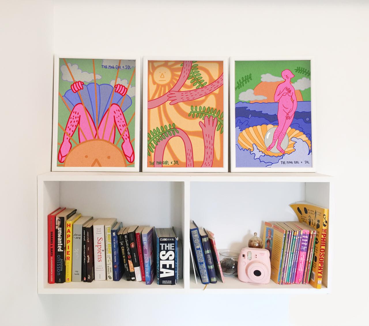 The birth of Pink framed digital painting (Limited edition)