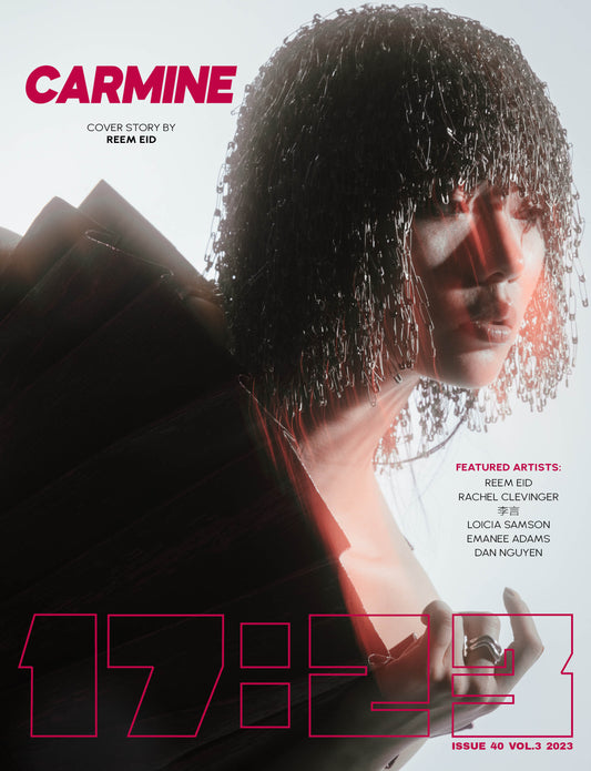 Cover of ‘Carmine’ issue #40, vol.3,  17:23 Magazine, Jan 2023