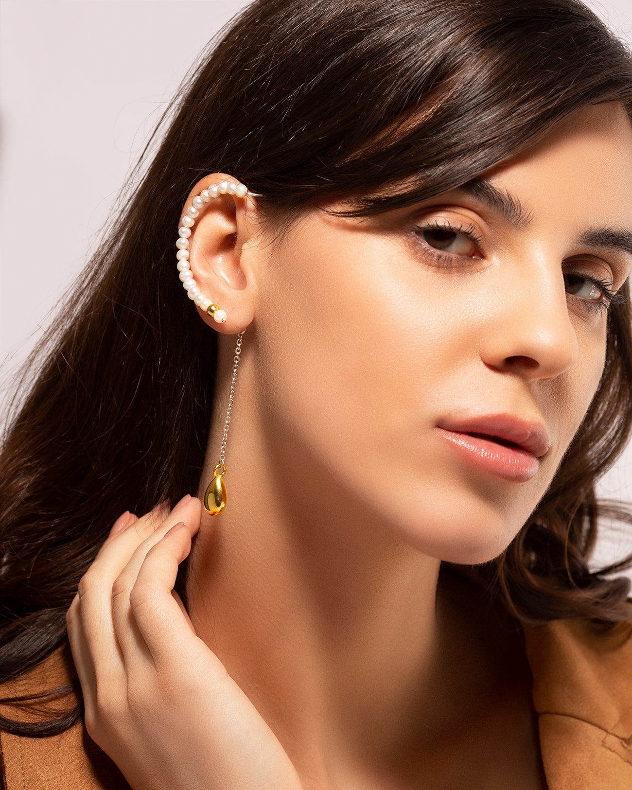 Rond pearl ear cuff