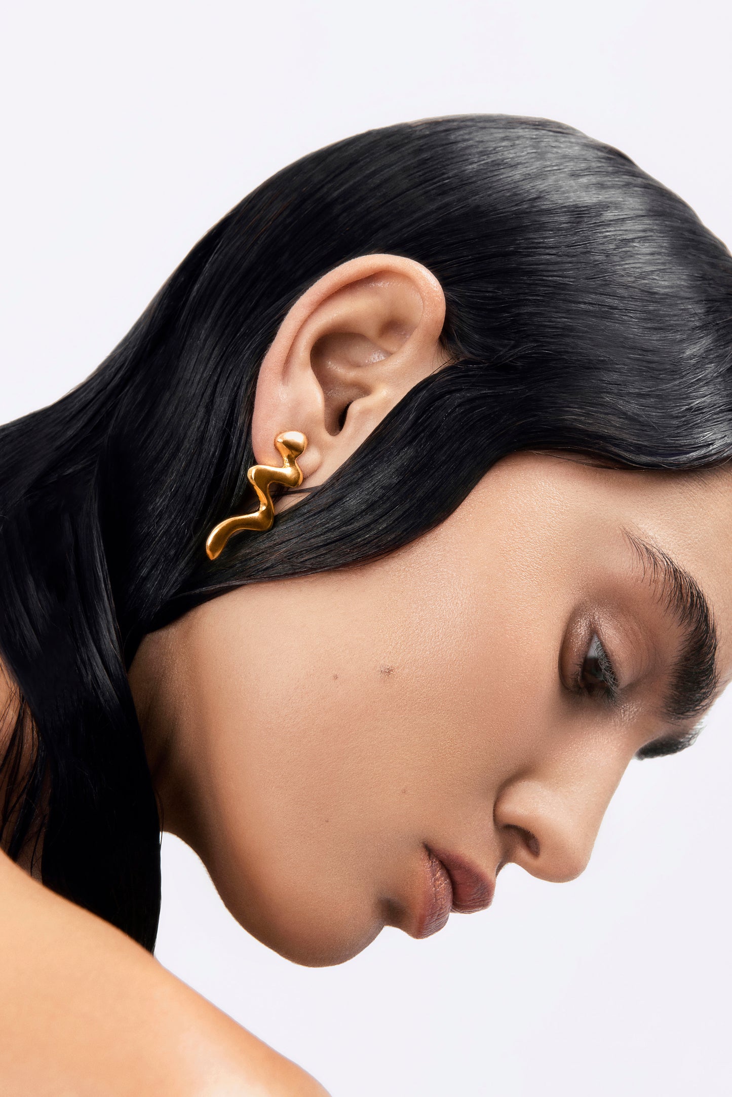 Drip asymmetrical earrings