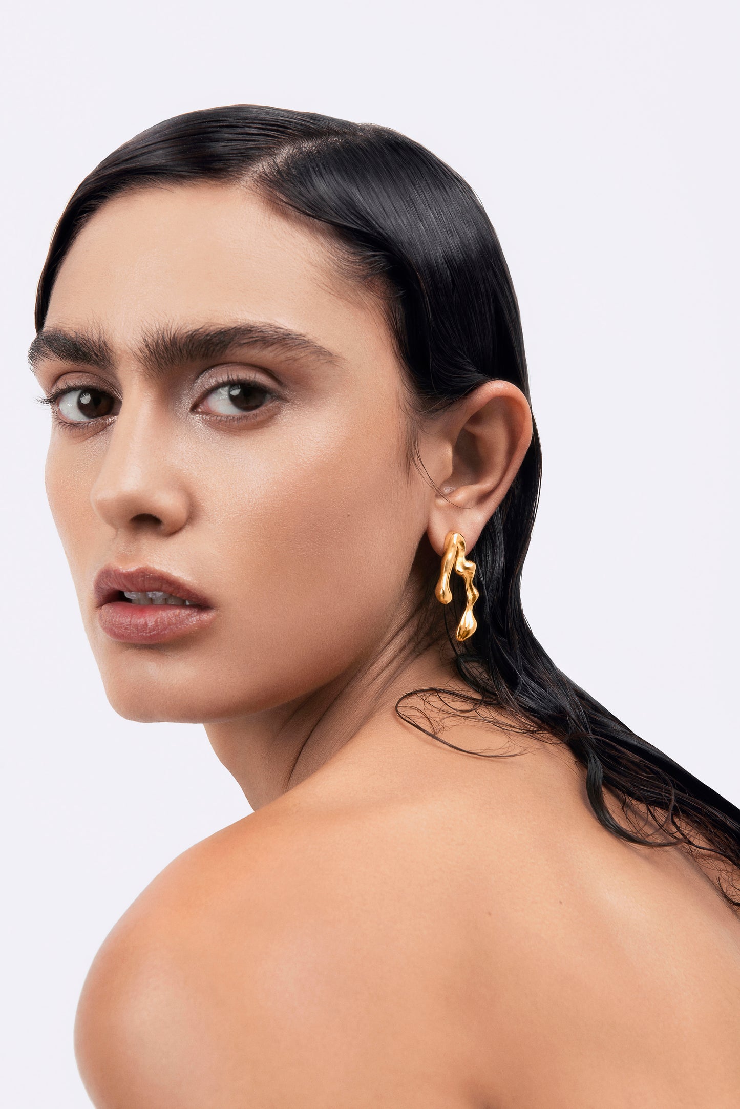 Drip asymmetrical earrings