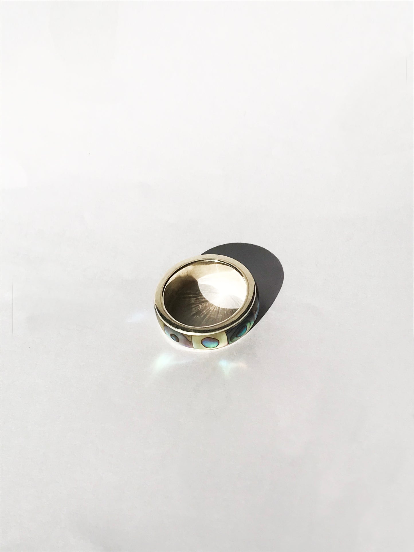 Luna mother of pearl ring